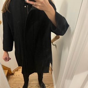 Vince Wool Coat in Black